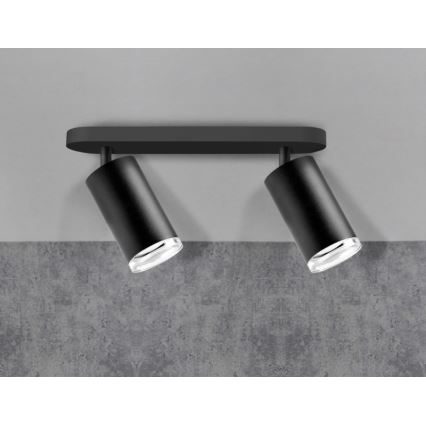 Dimmbarer LED RGBW-Badezimmer-Spot TURYN 2xGU10/6,5W/230V 2700-6500K Wi-Fi IP44 schwarz