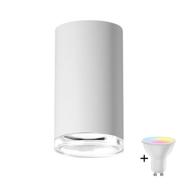 LED RGBW dimmbarer Badezimmer-Einbaustrahler TURYN 1xGU10/4,8W/230V 3000K IP44 Weiß + Fernbedienung