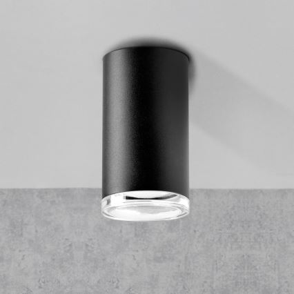 LED RGBW dimmbarer Badezimmerspot TURYN 1xGU10/4,8W/230V 3000K IP44 schwarz + Fernbedienung