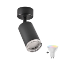 LED RGBW dimmbarer Badezimmer-Einbaustrahler TURYN 1xGU10/6,5W/230V 2700-6500K Wi-Fi IP44 schwarz