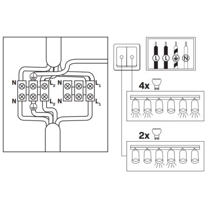 LED RGBW dimmbares Badezimmer-Einbaustrahler TURYN 6xGU10/6,5W/230V 2700-6500K Wi-Fi IP44 weiß