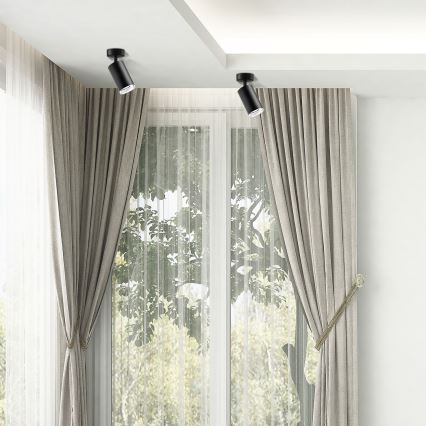 LED RGBW dimmbarer Badezimmer-Spot TURYN 1xGU10/4,8W/230V 3000K IP44 schwarz + Fernbedienung