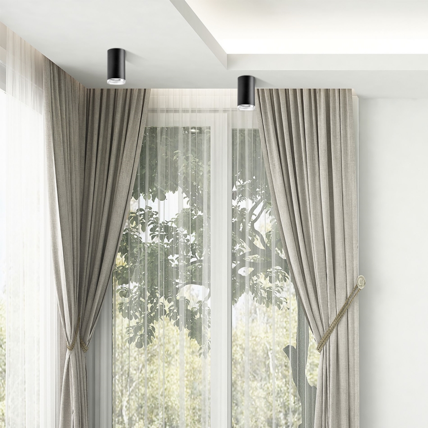 LED RGBW dimmbarer Badezimmer-Einbaustrahler TURYN 1xGU10/6W/230V 3000K Wi‑Fi IP44 schwarz