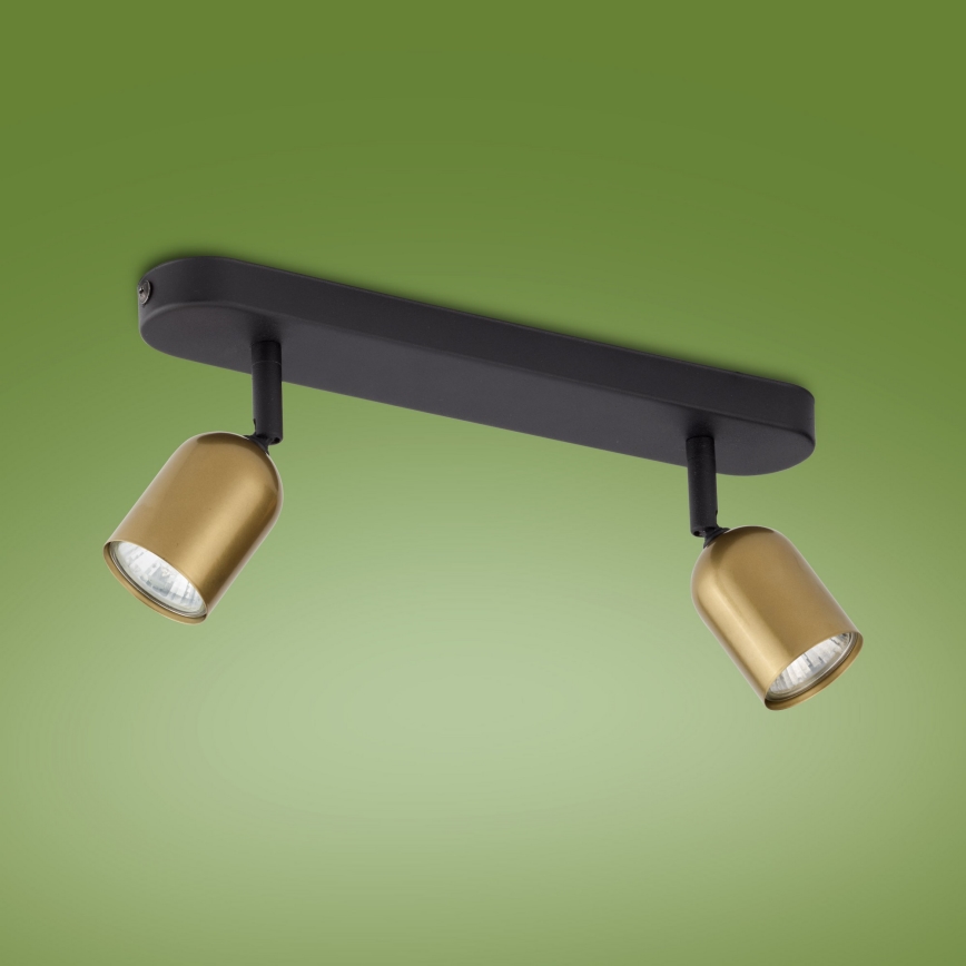 LED RGBW dimmbarer Deckenspot TOP 2xGU10/6,5W/230V 2700-6500K gold/schwarz