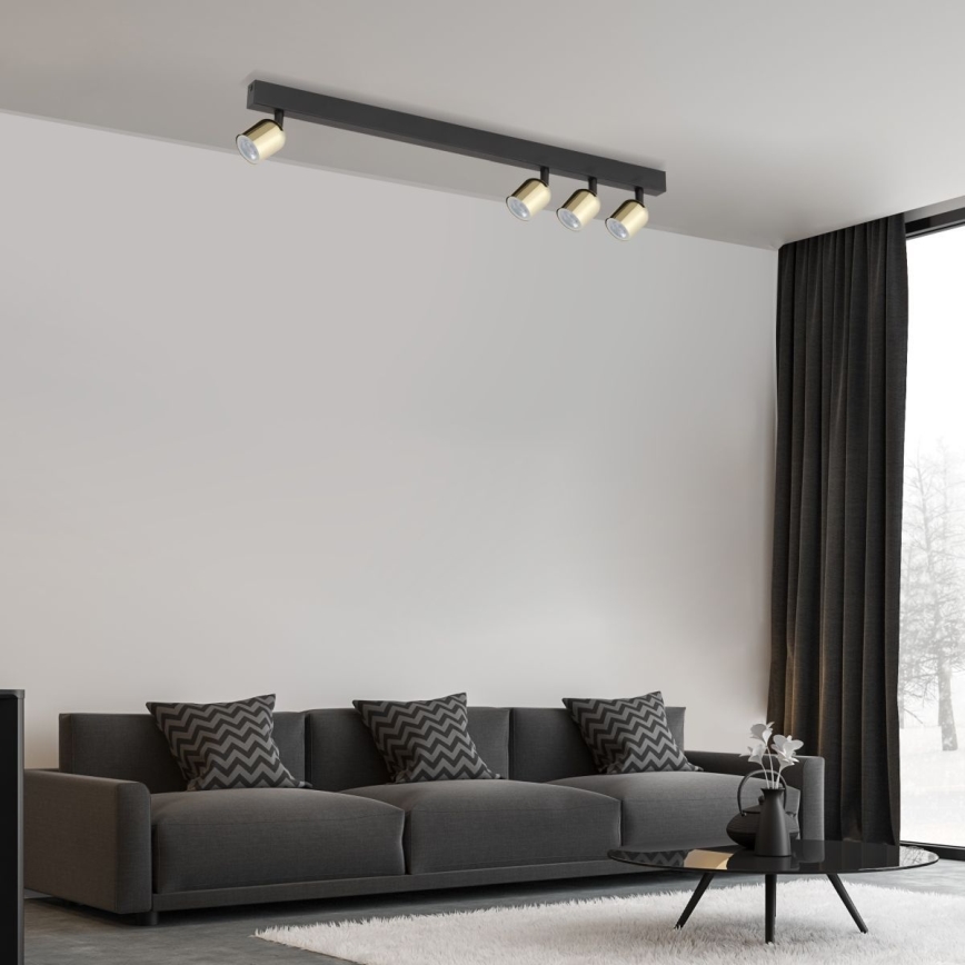 LED RGBW dimmbarer Deckenspot TOP 4xGU10/6,5W/230V 2700-6500K schwarz/gold
