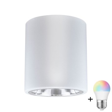 LED RGBW dimmbarer Einbaustrahler JUPITER 1xE27/6,5W/230V 2700-6500K Wi-Fi Ø 13 cm weiß