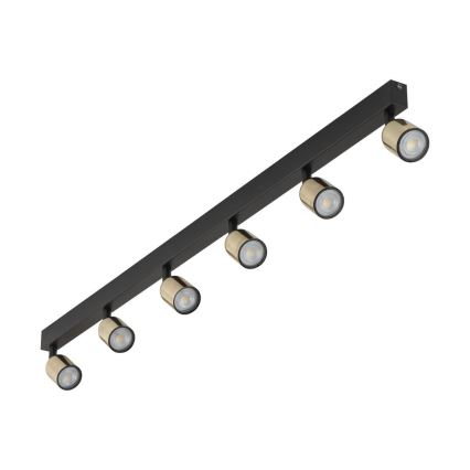 LED RGBW dimmbarer Einbaustrahler TOP 6xGU10/6,5W/230V 2700-6500K schwarz/gold