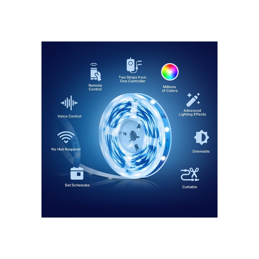 LED RGBW dimmbarer LED-Streifen 5 m LED/20,5W/230V WLAN
