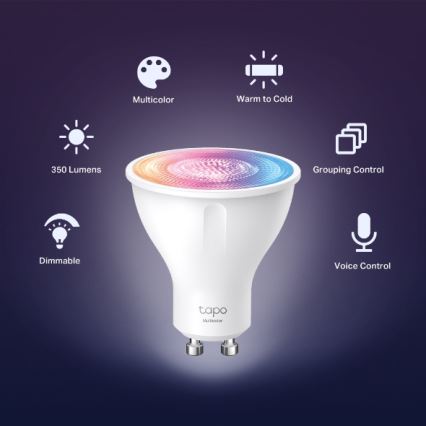 LED RGBW dimmbares Leuchtmittel GU10/3,7W/230V 2200-6500K Wi-Fi - TP-Link