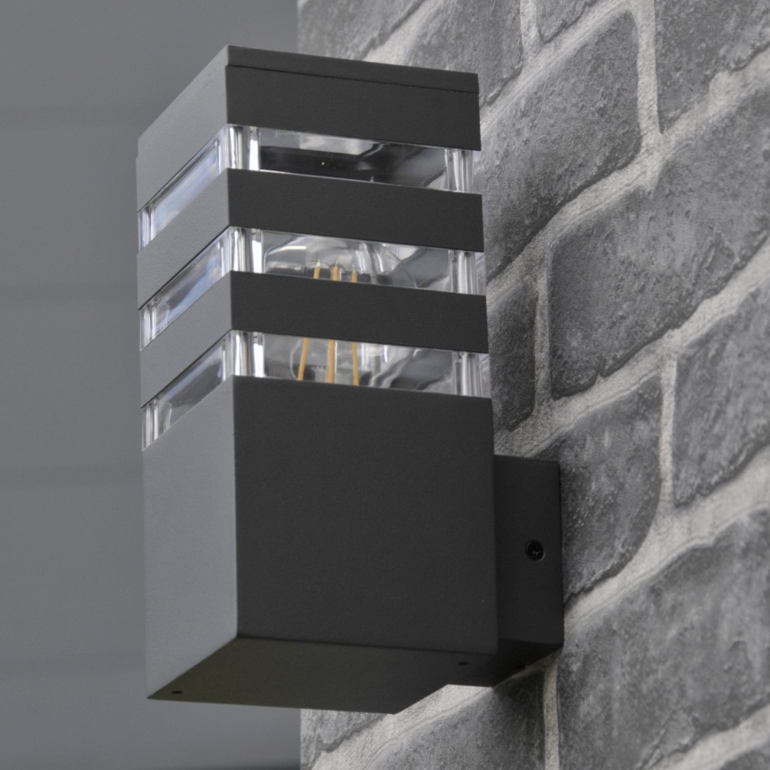 Applique LED RGBW dimmerabile da esterno TEKSAS 1xE27/12W/230V 2700-6500K IP44 antracite