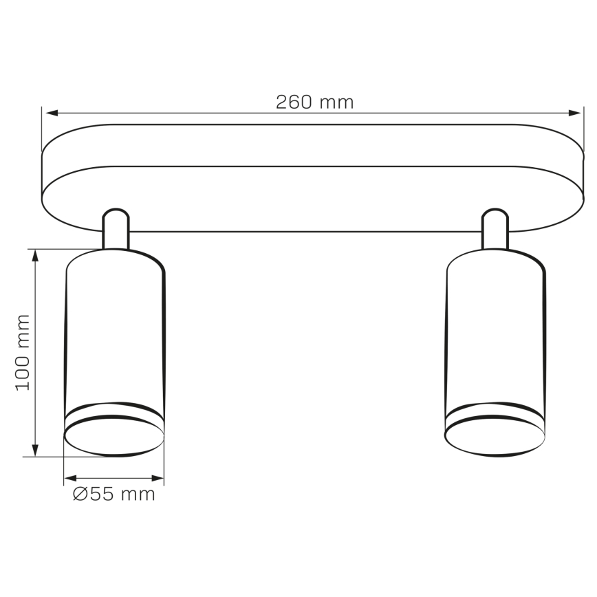 LED RGBW faretto da bagno dimmerabile TURYN 2xGU10/6,5W/230V 2700-6500K Wi-Fi IP44 nero