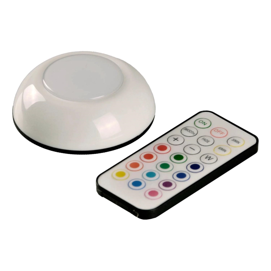 LED RGBW Illuminazione dimmerabile per mobili LED/0,5W/4,5V 3xAAA bianco + telecomando