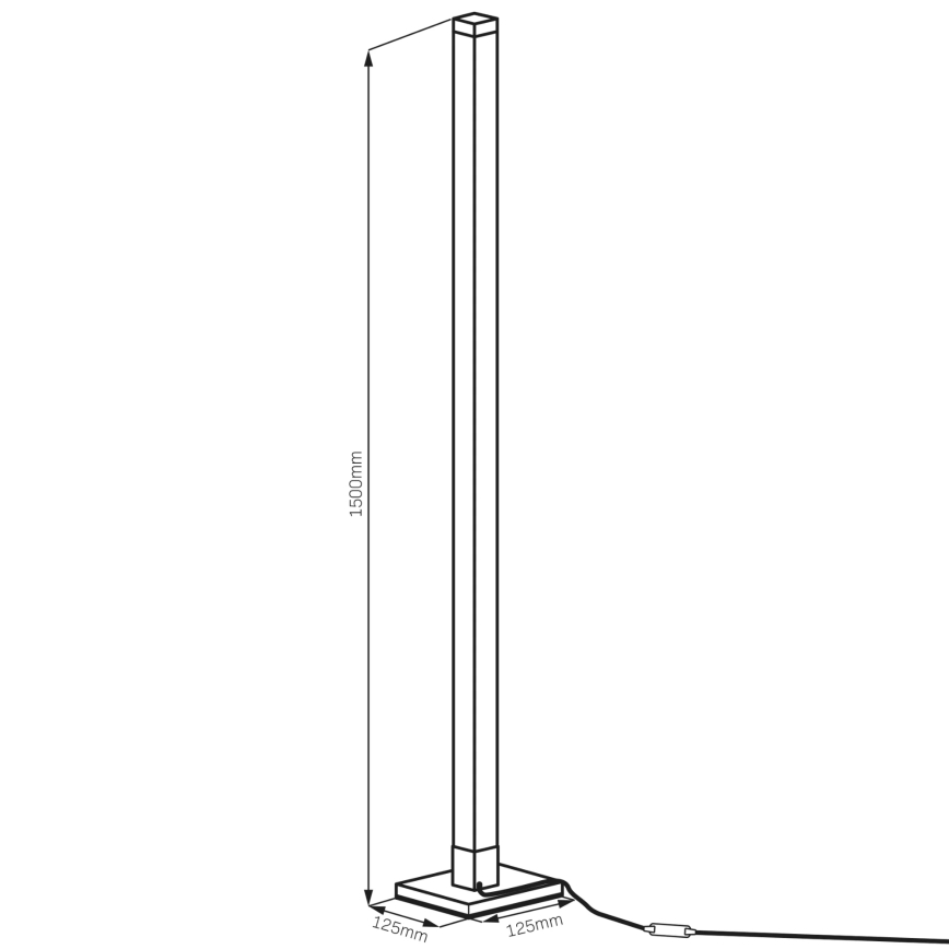 LED RGBW Lampada da terra con dimmer MAGICAL LED/7W/230V + telecomando