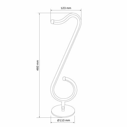 LED RGBW Lampada da tavolo dimmerabile NUTKA LED/15W/5V nero + telecomando