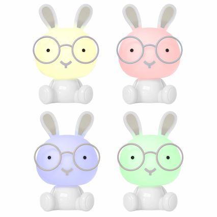 LED RGBW Lampada notturna per bambini dimmerabile 2,5W/230V bianco coniglio