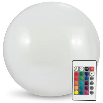 LED RGBW Lampada solare BALL LED/3,7V 1500 mAh diametro 50 cm IP65 + telecomando