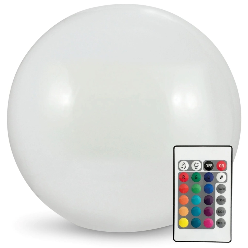 LED RGBW Lampada solare BALL LED/3,7V 1500 mAh diametro 50 cm IP65 + telecomando