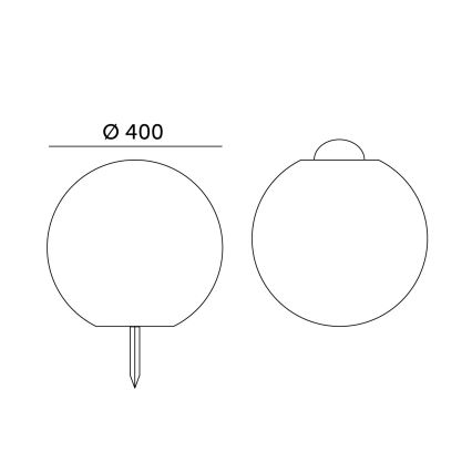 Lampe solaire dimmable LED RGBW GARDEN BALL LED/5W/3,7V 3000K IP54 2200 mAh Ø 40 cm + télécommande