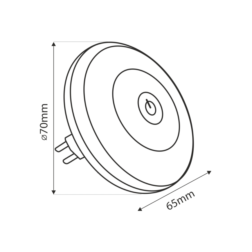 LED RGBW Luce notturna LED/1W/230V bianco