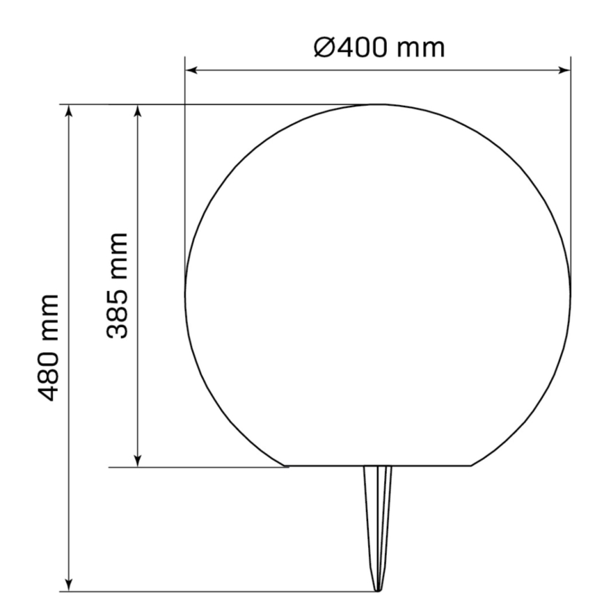 LED RGBW Solarleuchte BALL LED/3,7V 1500 mAh d 40 cm IP65 + Fernbedienung