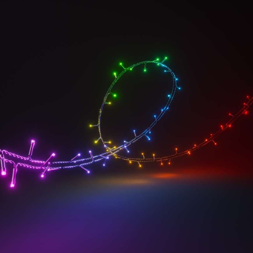 Nanoleaf - LED-RGBW-Weihnachtskette für den Außenbereich ESSENTIALS 250xLED 2x10m 2700-6500K Wi-Fi IP44