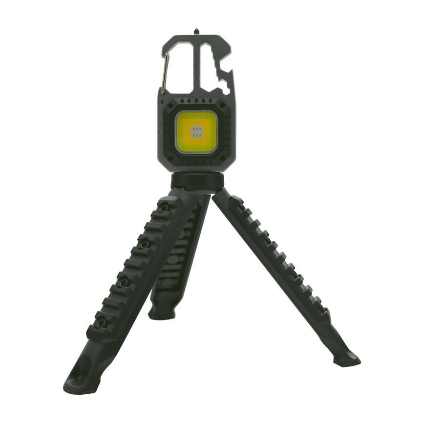 LED Ricaricabile multifunzione torcia con un supporto LED/USB-C 400 mAh
