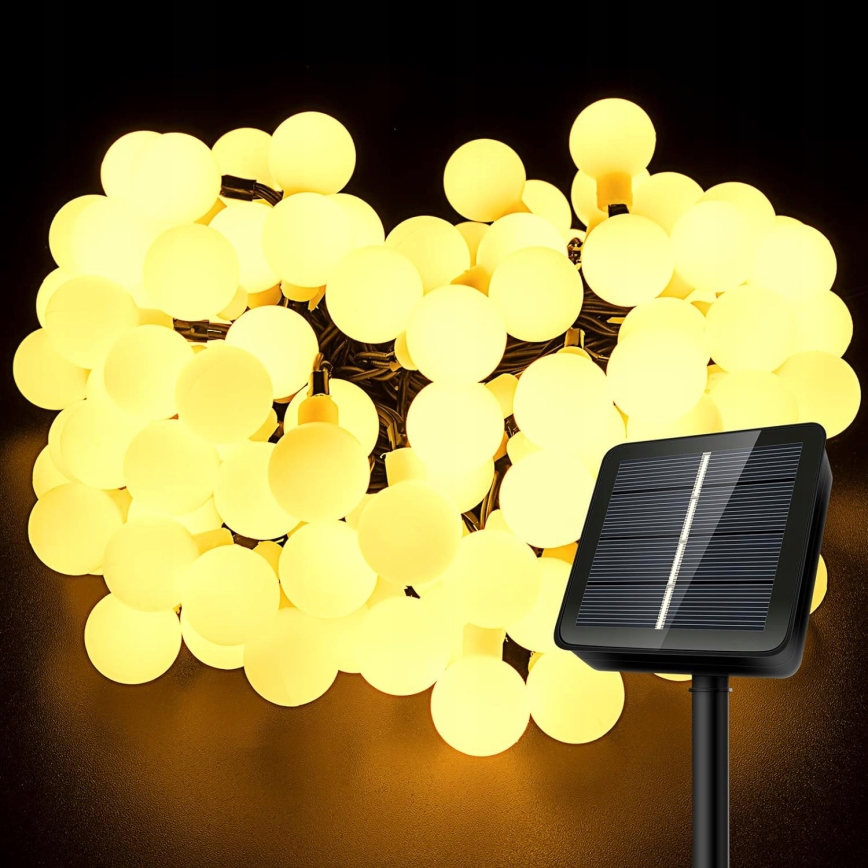 LED-Solar-Lichterkette 30xLED/8 Funktionen 500 mAh 6,5 m IP67 warmweiß