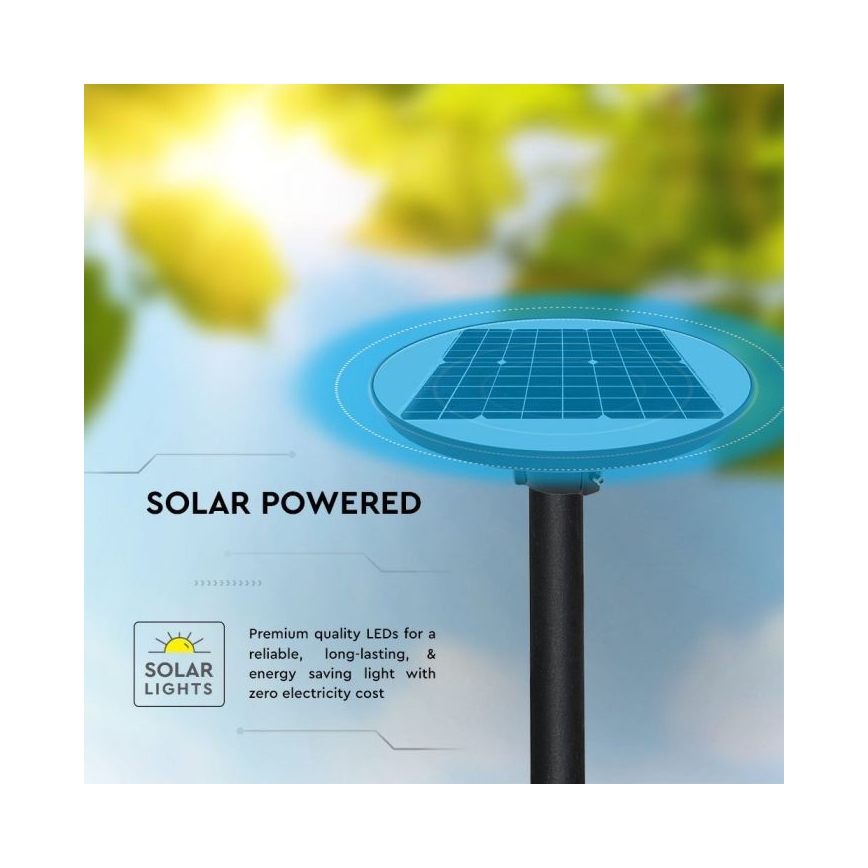 LED-Solar-Straßenlaterne mit Sensor LED/10W/3,2V IP65 4000K + Fernbedienung