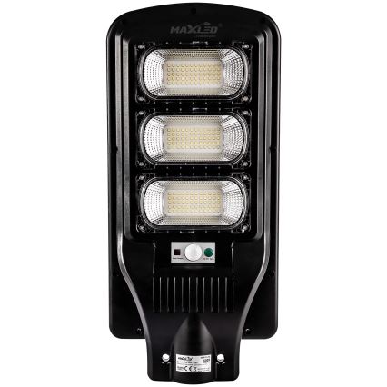 Dimmbare LED-Solar-Straßenlaterne mit Sensor LED/180W/6V 11000 mAh 6500K IP65 schwarz + Fernbedienung