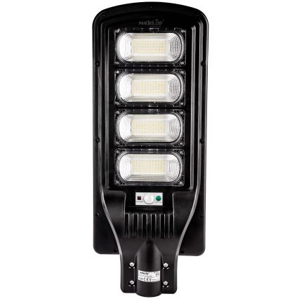 Dimmbare LED-Solar-Straßenlaterne mit Sensor LED/240W/6V 11000 mAh 6500K IP65 schwarz + Fernbedienung
