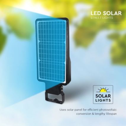 LED-Solar-Straßenlaterne mit Sensor LED/40W/9,6V IP65 6000K + Fernbedienung