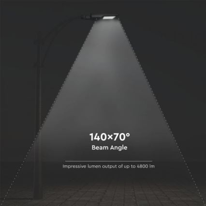 LED-Solar-Straßenlaterne mit Sensor LED/40W/9,6V IP65 6000K + Fernbedienung
