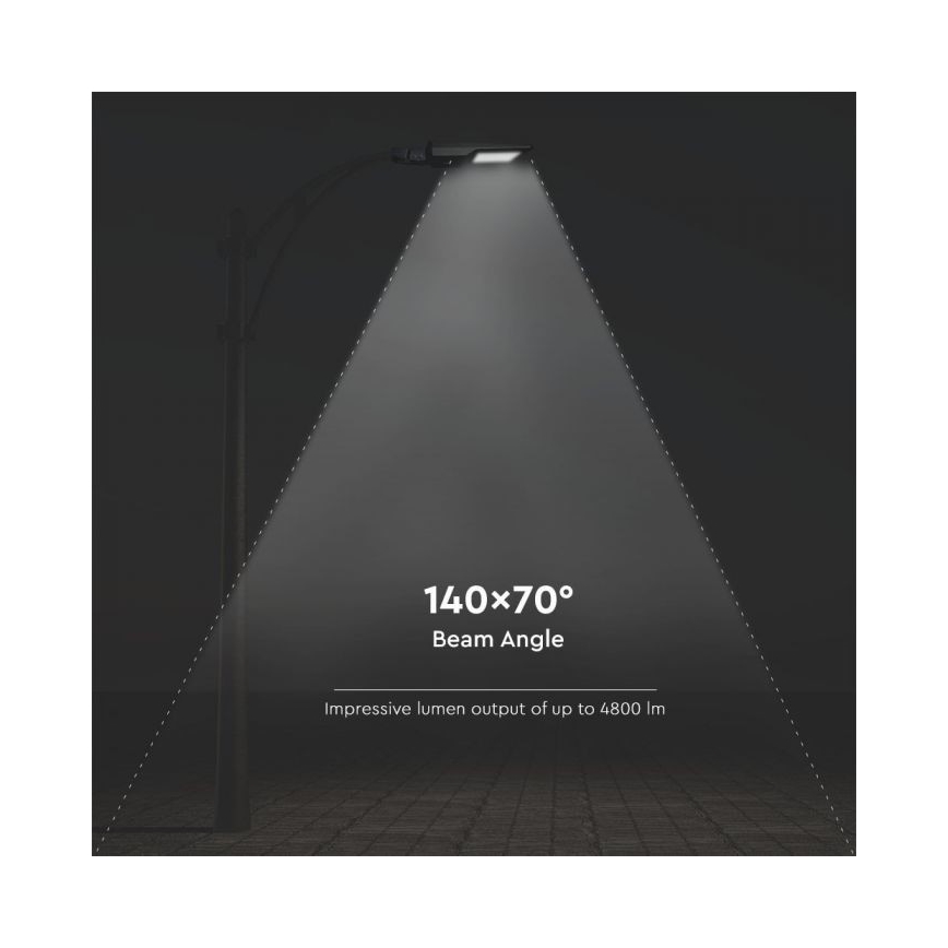 LED-Solar-Straßenlaterne mit Sensor LED/40W/9,6V IP65 6000K + Fernbedienung
