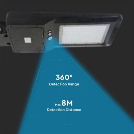 LED-Solar-Straßenlaterne mit Sensor LED/40W/9,6V IP65 6000K + Fernbedienung