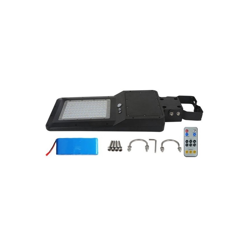 LED-Solar-Straßenlaterne mit Sensor LED/40W/9,6V IP65 6000K + Fernbedienung