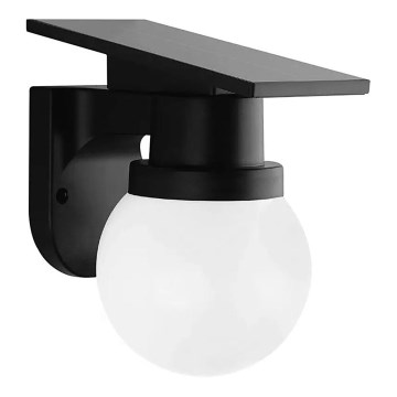 LED-Solar-Wandleuchte LED/3,7V 3000/4000/6400K IP54 1800 mAh schwarz + Fernbedienung