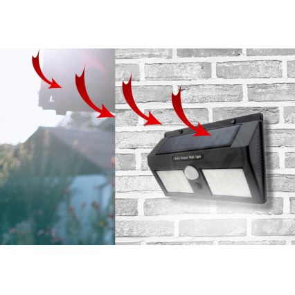 LED-Solar-Wandleuchte mit Sensor LED/1,2W/3,7V 1200 mAh IP44