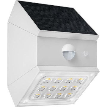 LED-Solar-Wandleuchte mit Sensor LED/2,5W/3,7V 3000/4000/6000K IP65 1200 mAh weiß