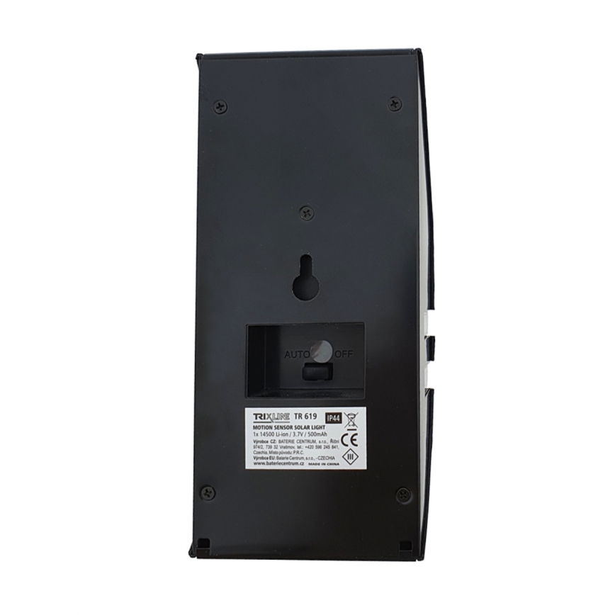 LED Solar-Wandleuchte mit Sensor LED/3,7V 500 mAh IP44 Schwarz