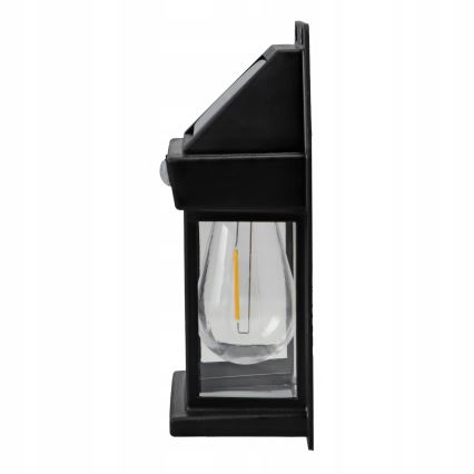 LED-Solar-Wandleuchte mit Sensor LED/3,7V 600 mAh IP44 schwarz