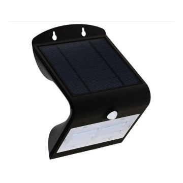 LED Solar-Wandleuchte mit Sensor LED/3W/3,7V 3000/4000K IP65 2000 mAh Schwarz