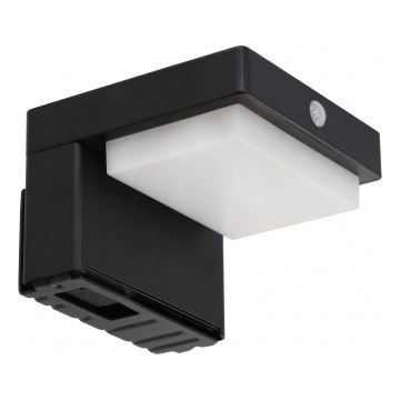 LED Solar-Wandleuchte mit Sensor LED/5W/3,7V 2000 mAh IP44 schwarz