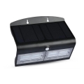 LED Solar-Wandleuchte mit Sensor LED/7W/3,7V 4000K IP65 4000 mAh Schwarz