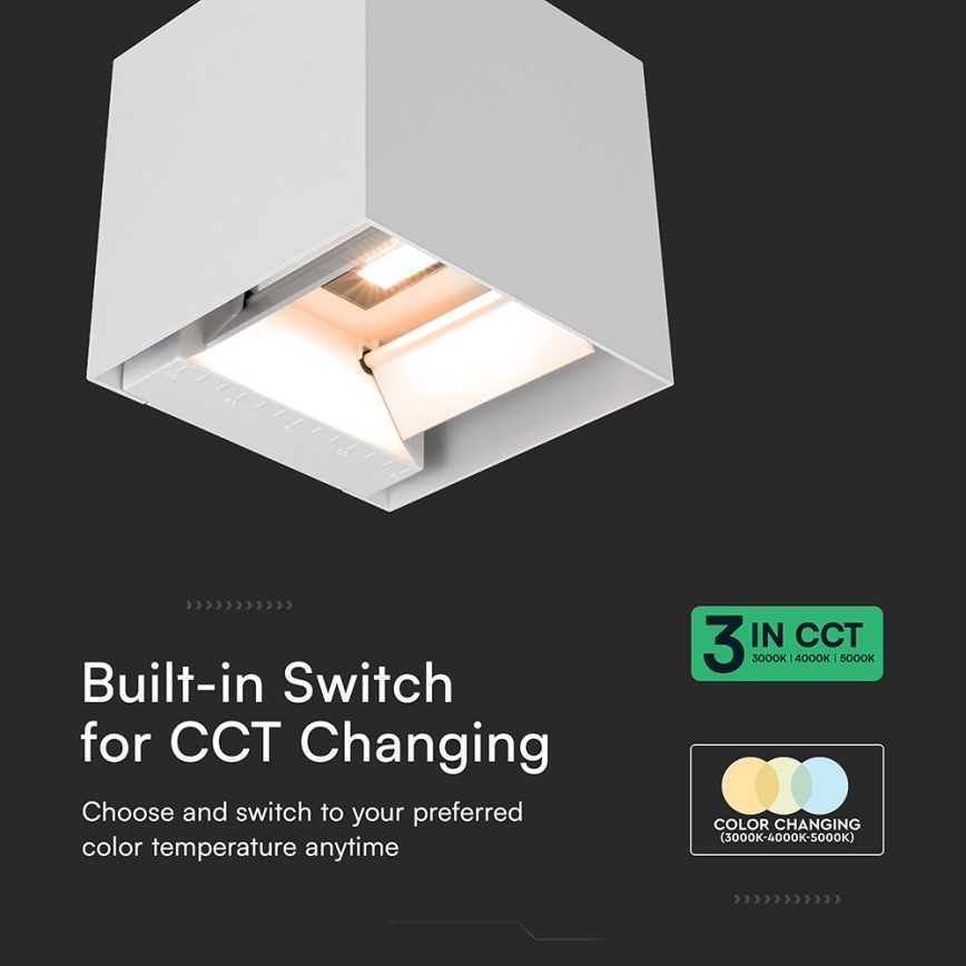 LED-Solar-Wandleuchte mit Sensor LED/9W/5V 3000/4000/5000K IP65 2600 mAh weiß