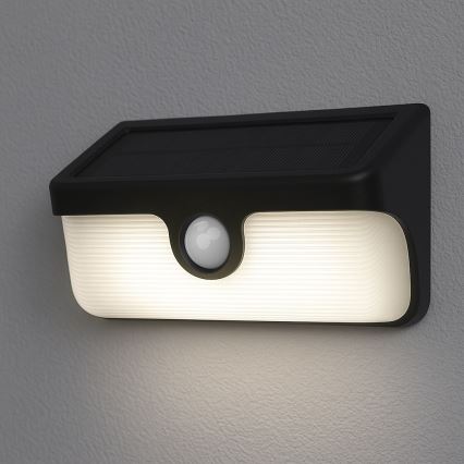 LED-Solar-Wandleuchte mit Sensor LINK LED/5W/3,7V 2000 mAh IP65 schwarz