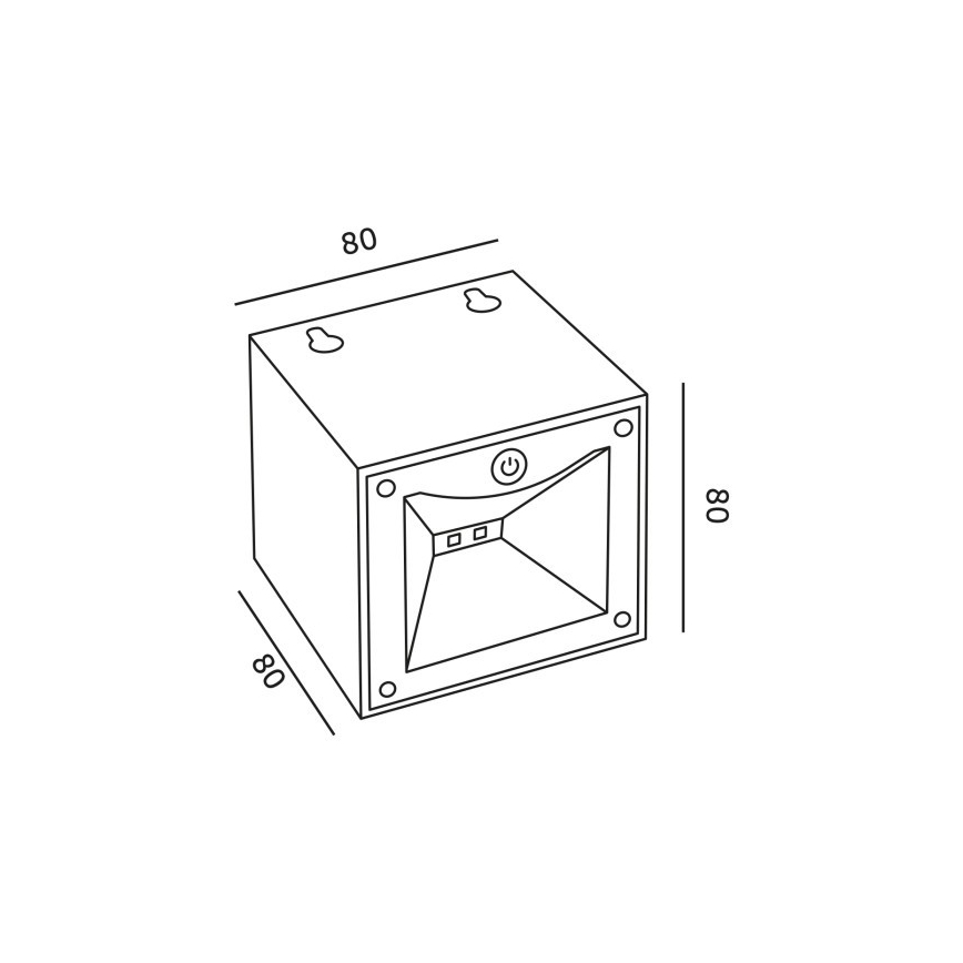 LED-Solar-Wandleuchte QUERK LED/1,2V 3000/4000K IP54 800 mAh