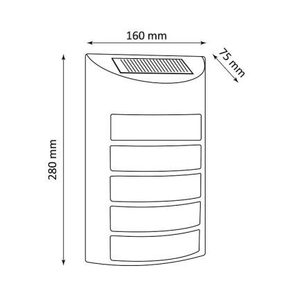 LED Solar-Wandleuchte SAFFO LED/3,7V 2000 mAh IP44