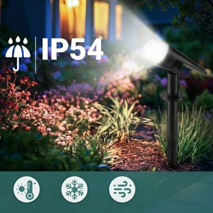 LED Solarlampe 2-in-1 LED/3,7V 1200 mAh IP54 schwarz