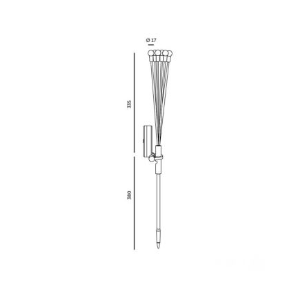 LED-Solarlampe mit Sensor SPRINKLE LED/1xAAA 3000K IP44 200 mAh