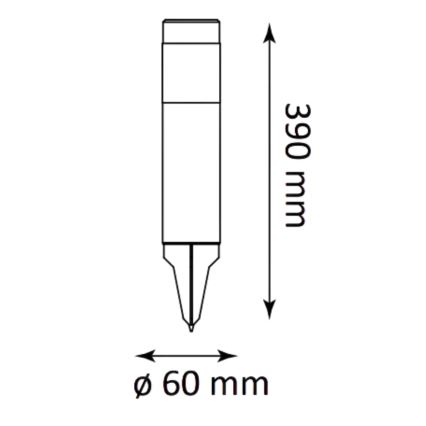 LED-Solarleuchte BART LED/1,2V 150 mAh IP44